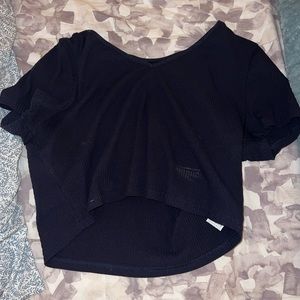 Black cropped top